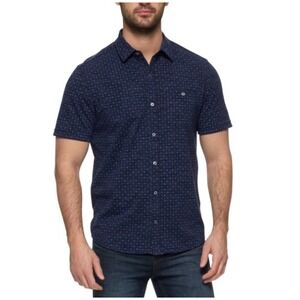 Flag & Anthem Men's Navy MadeFlex Drifting SS Printed Knit Shirt Size L NWT